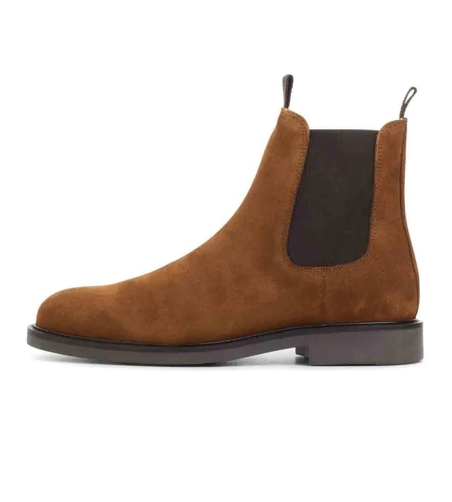 Garment Project chelsea boot en daim cognac GP2351-650 élégante