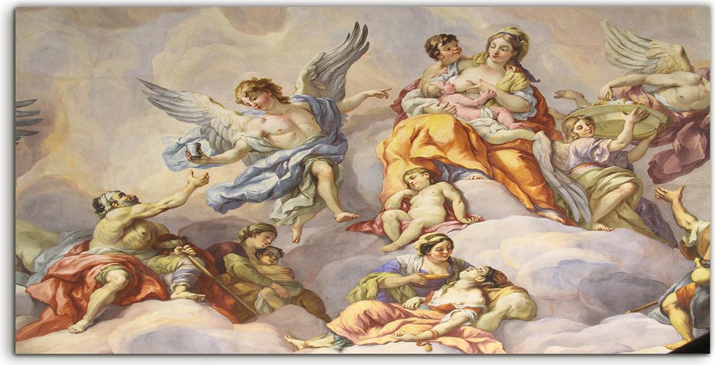 Coloray - Glasbild - 120x60 cm - Wandbild - Glasbilder - Coupole l'église Saint Charles Vienne