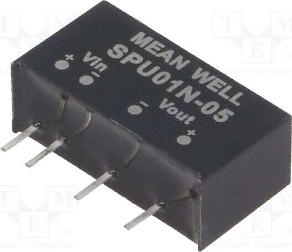 1x Wandler: DC/DC 5VDC IAusg: 0÷200mA 1W SIP6 SPU01N-05 DC/DC Wandler UEing: 21,6÷26,4V
