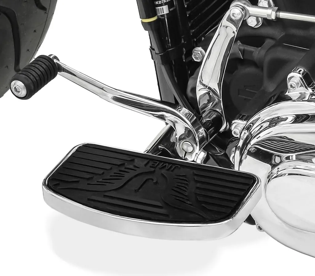 Repose-pieds larges type plateau pour moto Chopper custom avec inserts - 4