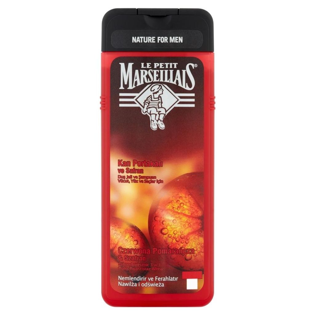 Le Petit Marsillais Duschgel für Männer 3in1 Orange & Red Safran 400ml