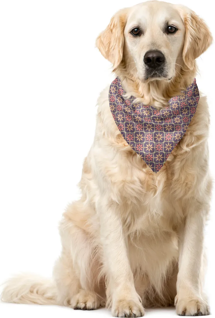 Design Orientale per Animali: Bandana ABAKUHAUS 55cm Arancione/Malva