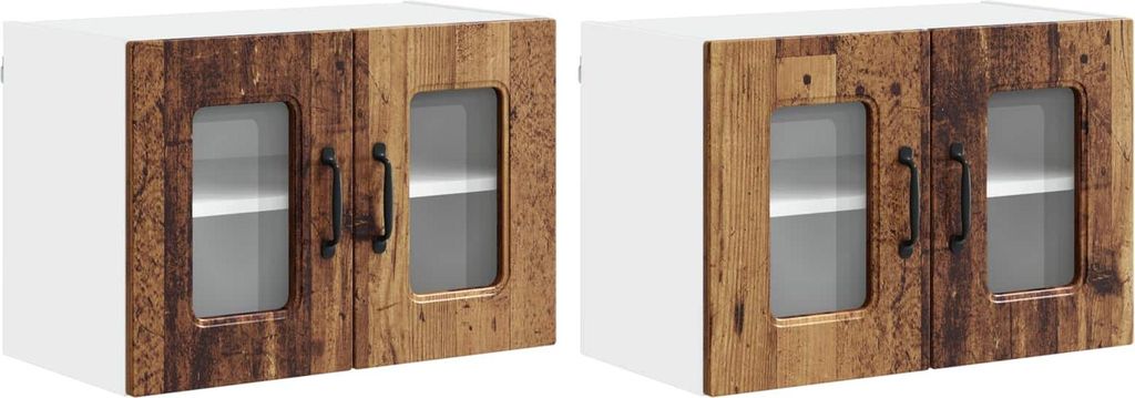 vidaXL Küchenschrank mit Speicher Kalmar 2 pcs Altholz 60 x 31 x 40 cm