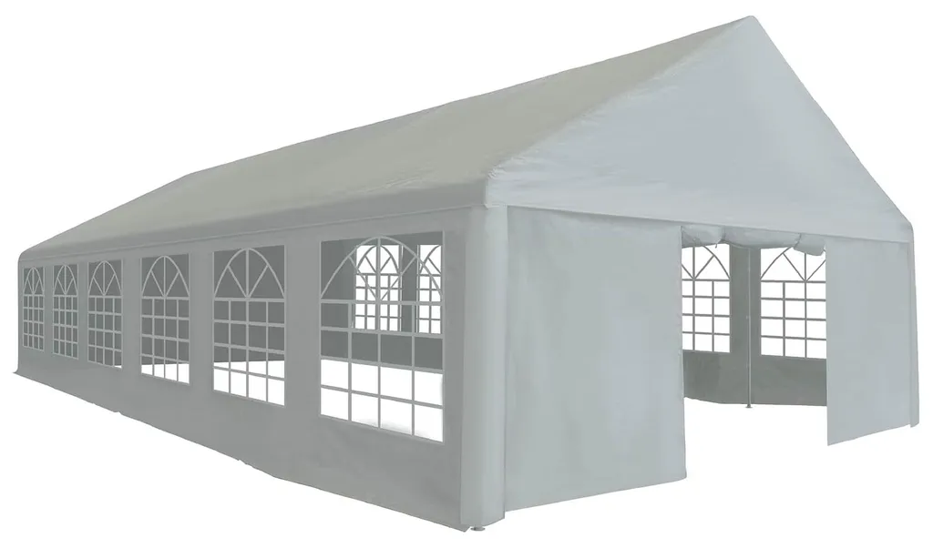Bâche de rechange 12x6m en PE Gris - Toile de chapiteau sans armature