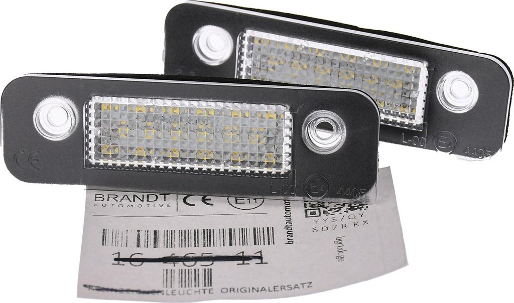 BRANDT Kennzeichenleuchten LED kompatibel mit Ford Escort VII MK7 95-00 Fiesta IV 95-02 Fiesta V 01-10 Focus I C170 98-04 Fusion I JU2 02-12 KA I 9...