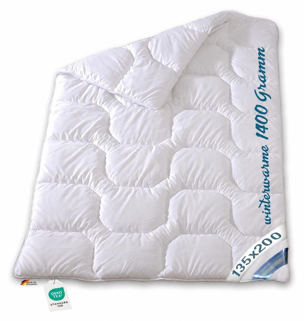 Extra warme Winter Bettdecke Duo Steppbett Baumwollbezug Produktbild 