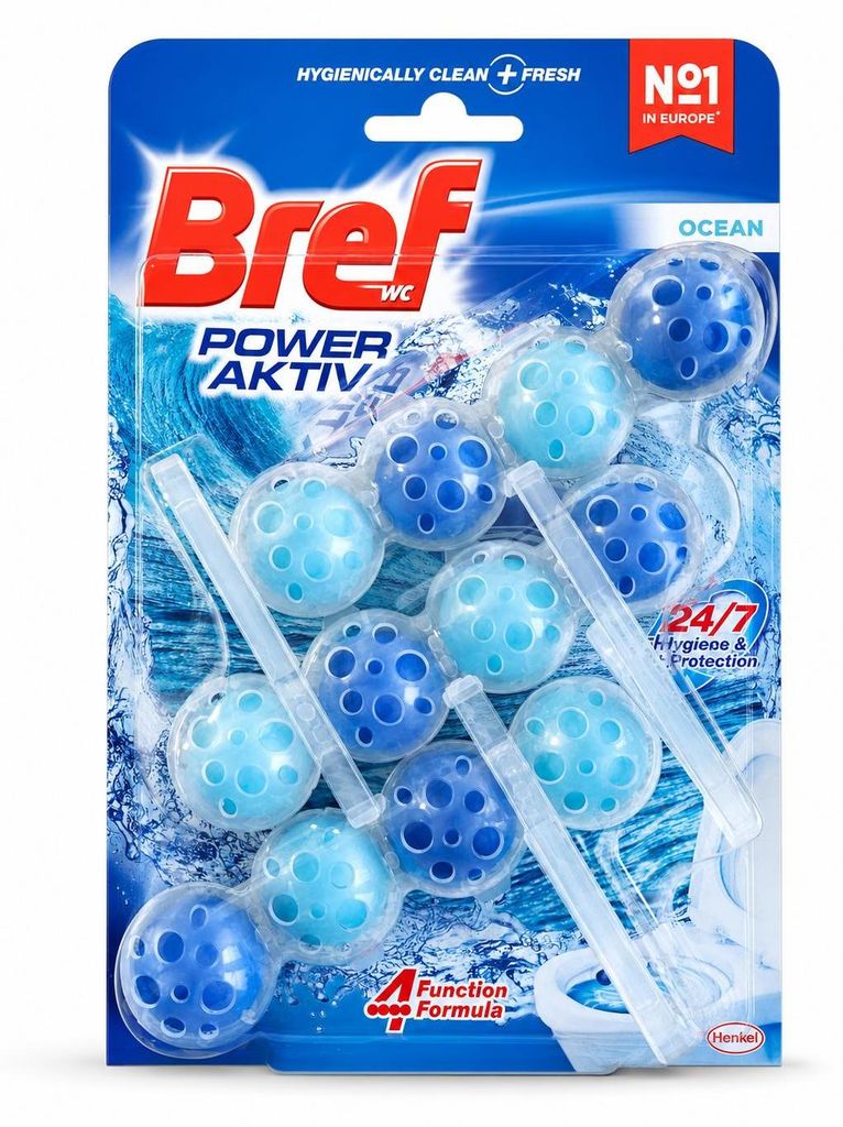 Závěsný osvěžovač vzduchu do toalety Bref Power Aktiv vůně Obrázek produktu 