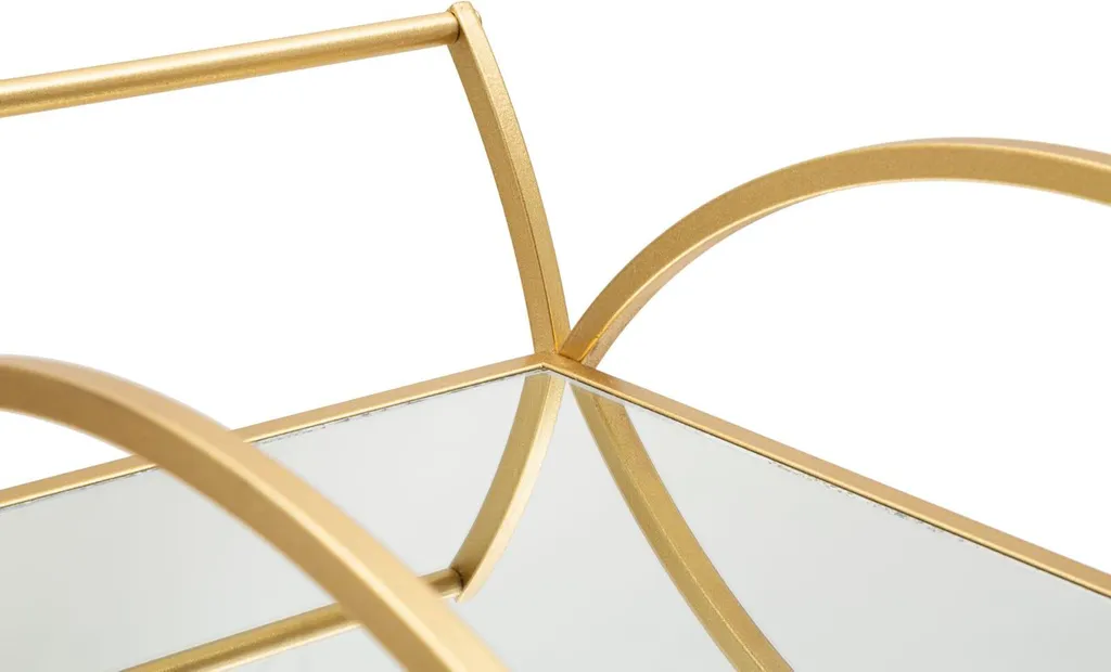 Chariot de bar miroir Globe : la solution de rangement chic et dorée - 5