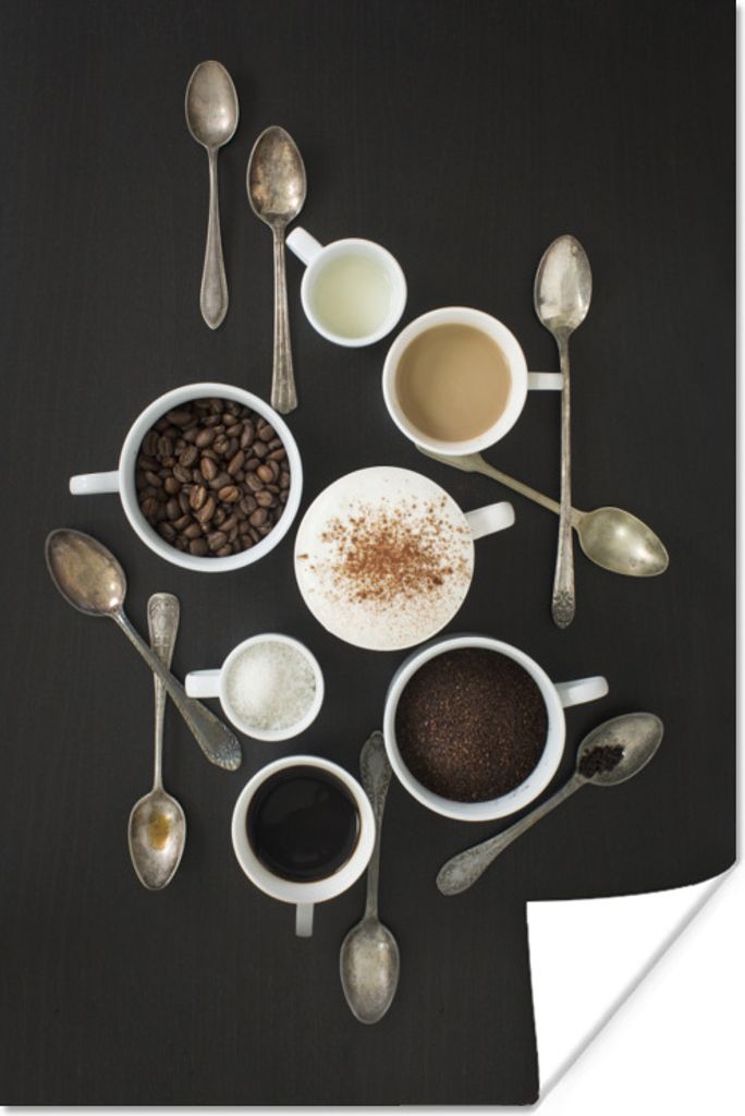 MuchoWow Poster Ein Überblick über die Inhaltsstoffe von Kaffee 20x30 cm - Papierdruck