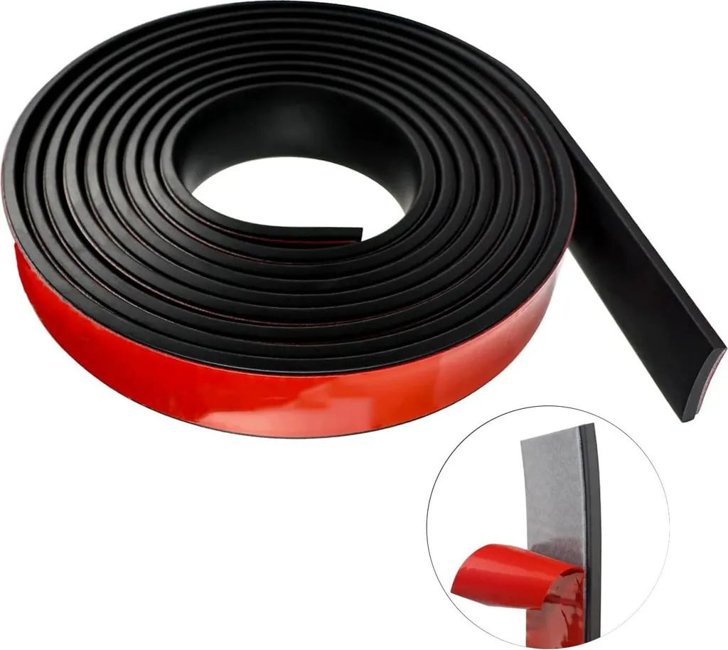 Ruban caoutchouc néoprène 25mm pour joints de porte et étanchéité 3m