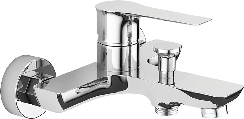 Miscelatore Parete Bagno Cromo senza Doccetta - Alta Resistenza
