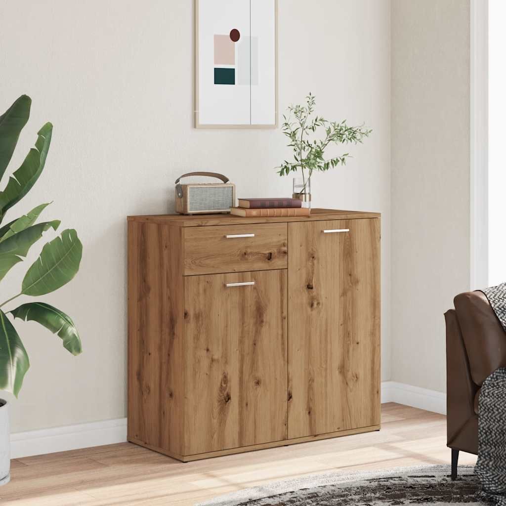Sideboard Wohnzimmer - Artisan-Eiche 80x36x75 cm Produktbild 