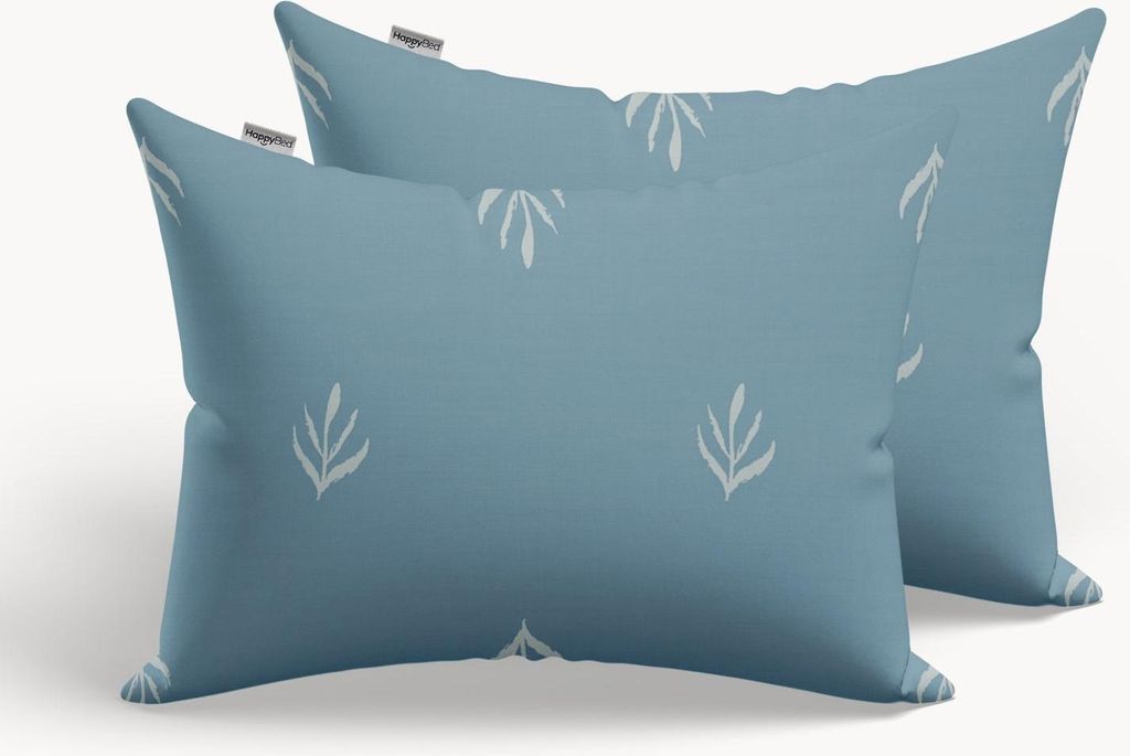 HappyBed Premium – Botanical Breeze – Kissenbezüge 2er-Set – Perkal-Baumwolle