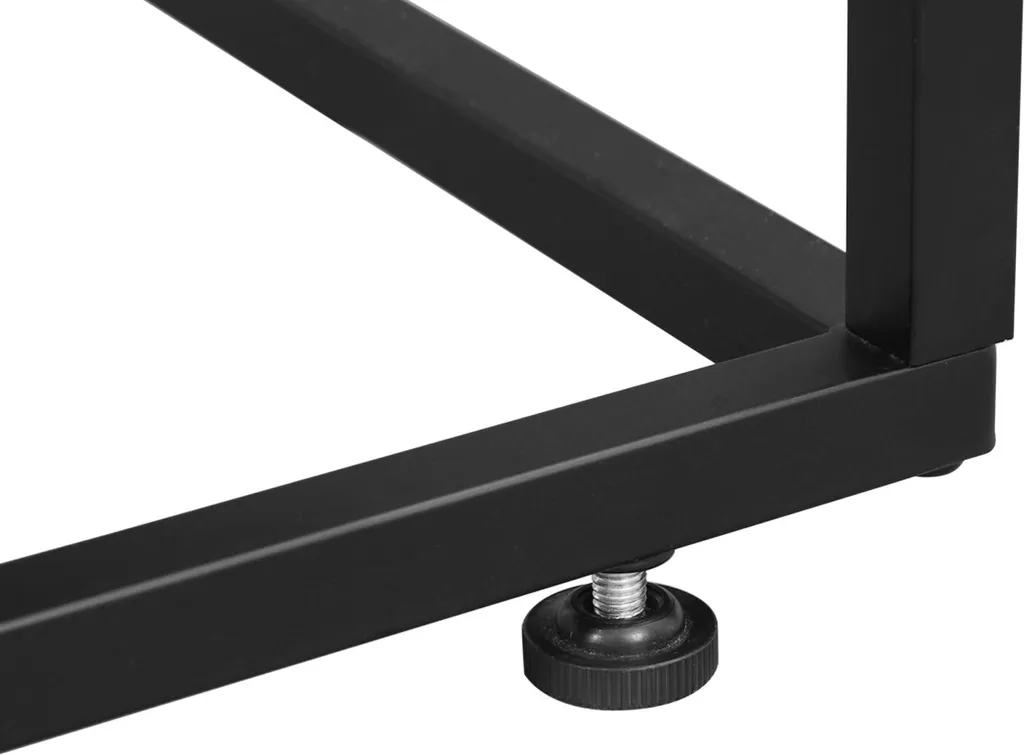 Table console design en verre et métal noir - Collection Loft 120cm - 5