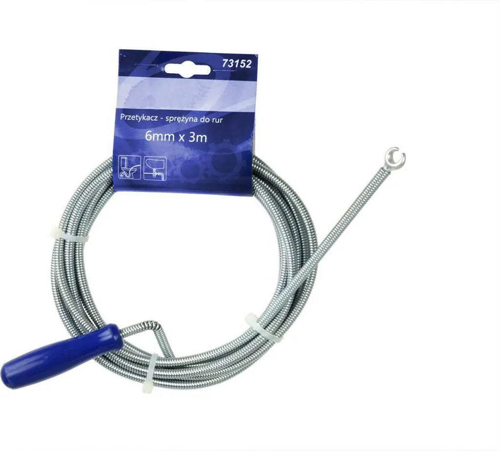 Serpente Trapano Pulisci Tubo 6mm x 3m - Spirale Sturatubi Professionale G152
