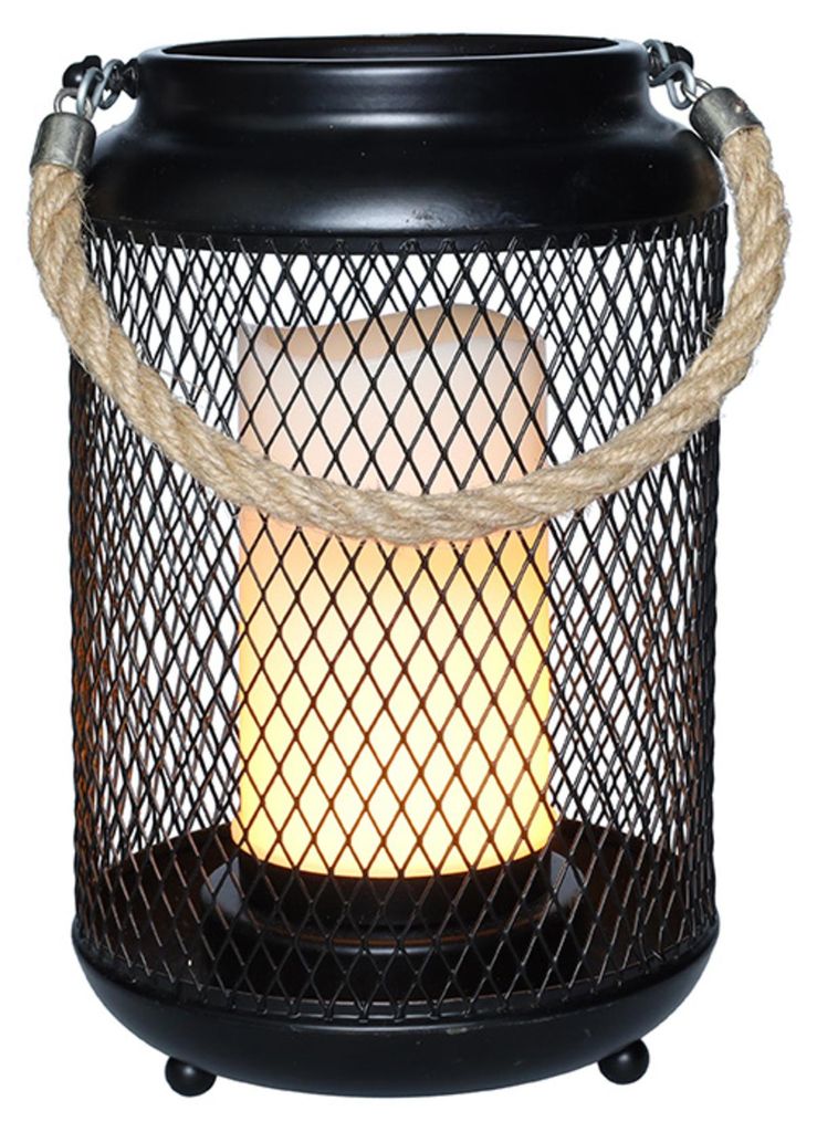 Solight Kovová lucerna s LED svíčkou na 3x AA 20cm WO3101 Obrázek produktu 