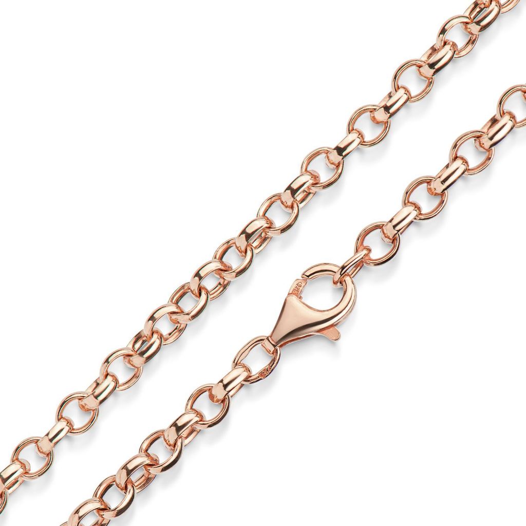 MATERIA Erbskette Rosegold Halskette Damen 4mm - 925 Produktbild 