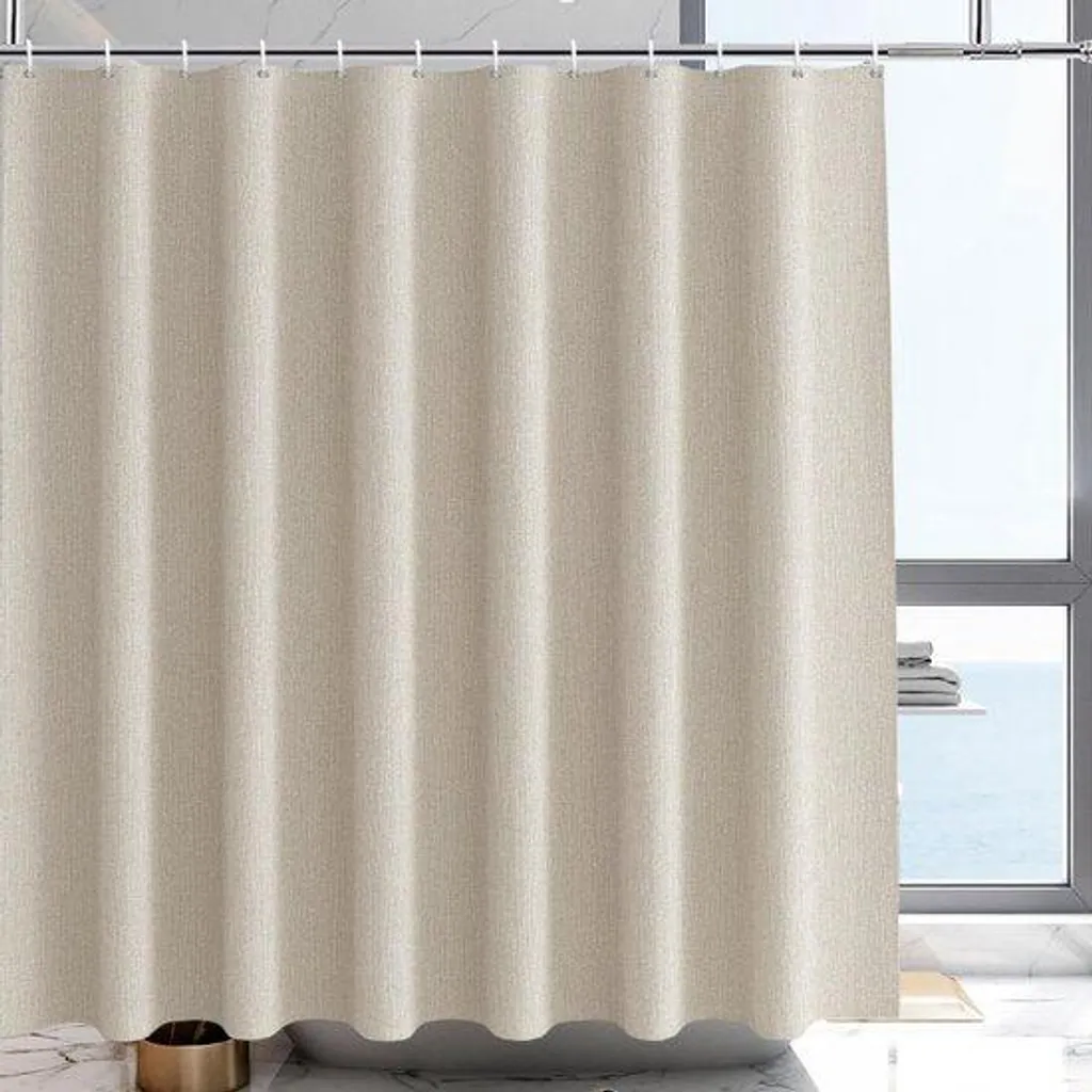 Rideau de douche plastique hydrofuge beige 200x220 cm haute qualité