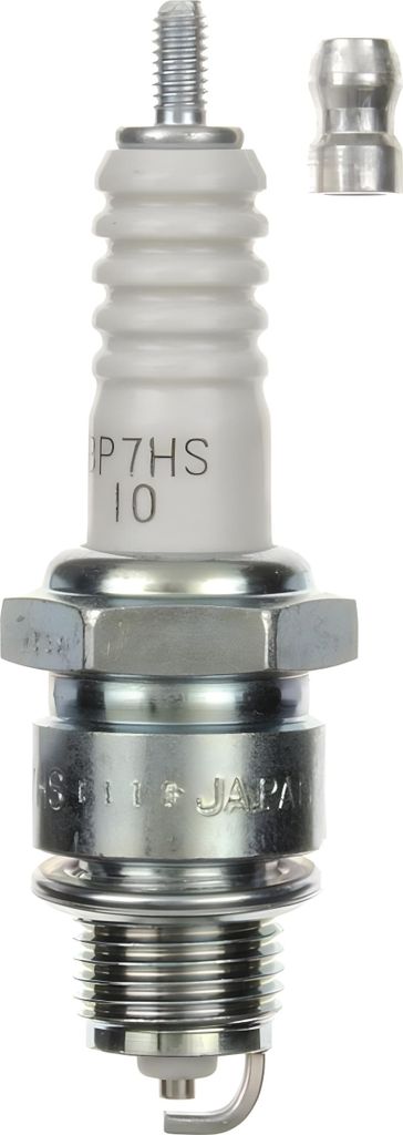 Zündkerzen Set NGK 10x BP7HS-10 Zündkerze, 12,7mm Kurzgewinde Ø 14,0mm Hex 20,8mm, Elektrodenabstand 1,00mm, Wärmewert 7, 7829