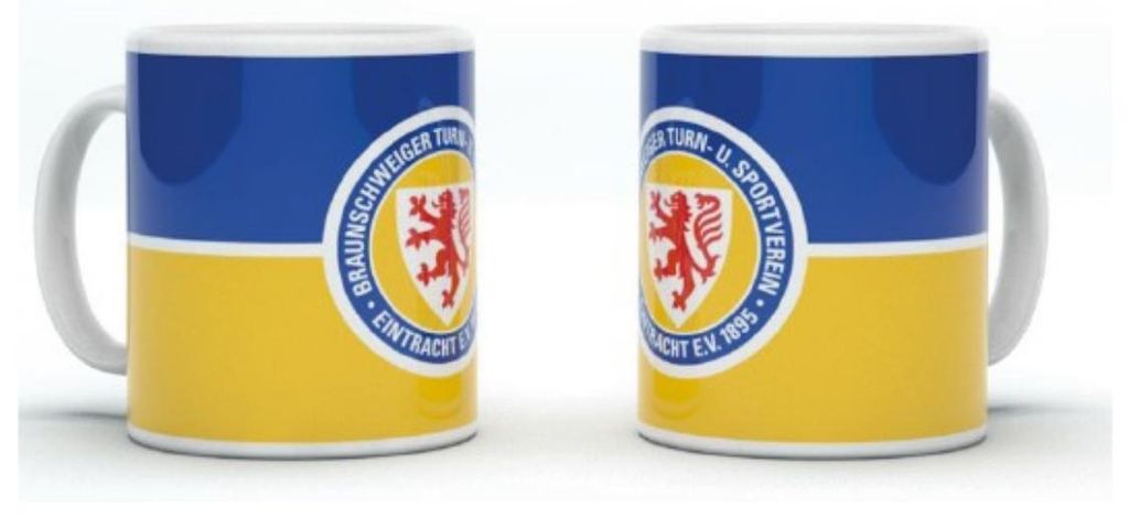 Eintracht Braunschweig Tasse Logo Blau Gelb Produktbild 