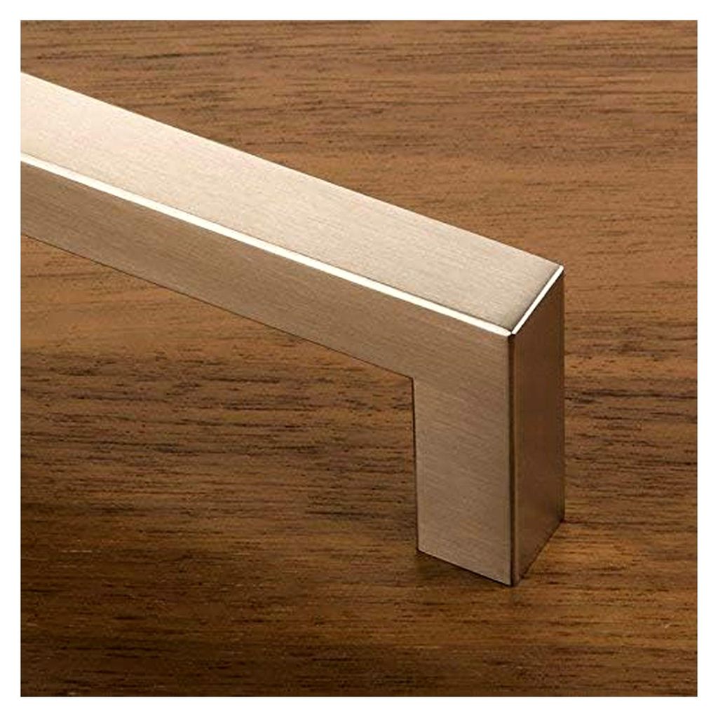 Möbelgriff E3 aus Edelstahl BA 384 mm (Profil 15 x 15 mm) Stangengriff Relinggriff Schubladengriff