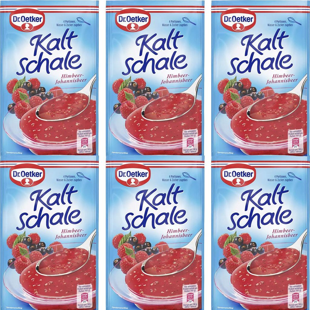 Dr. Oetker Kaltschale Himbeer Johannisbeer Dessertpulver Produktbild 