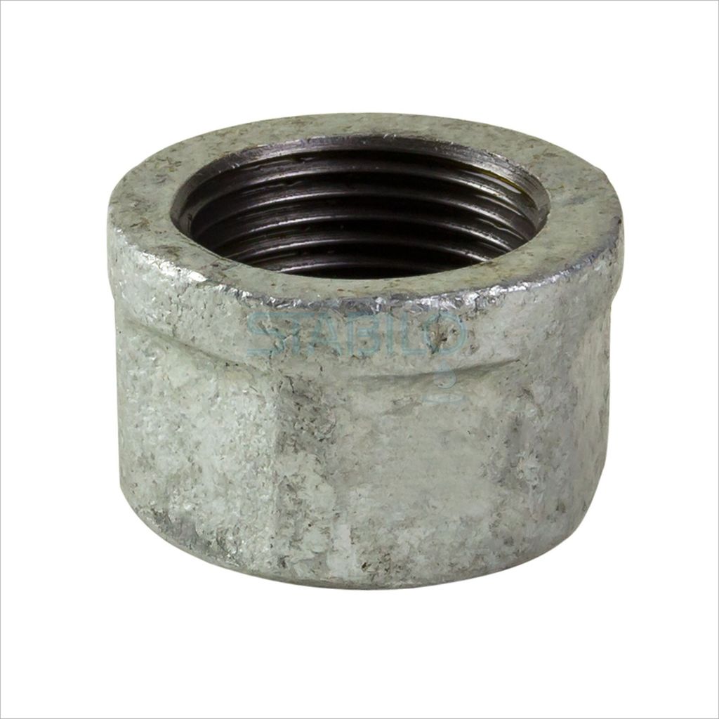 Temperguss Fitting Endkappe 3/4 Zoll DN20 Verschlusskappe