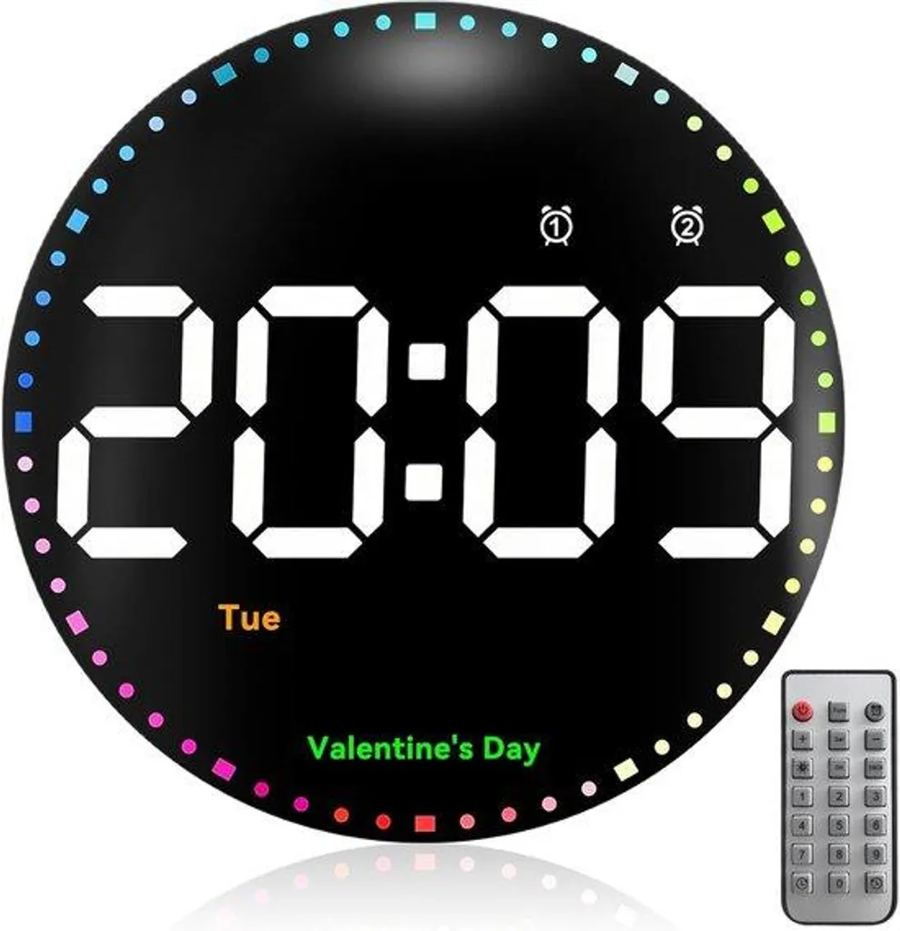 Horloge de sport numérique 25 cm : Chronomètre et minuterie de fitness