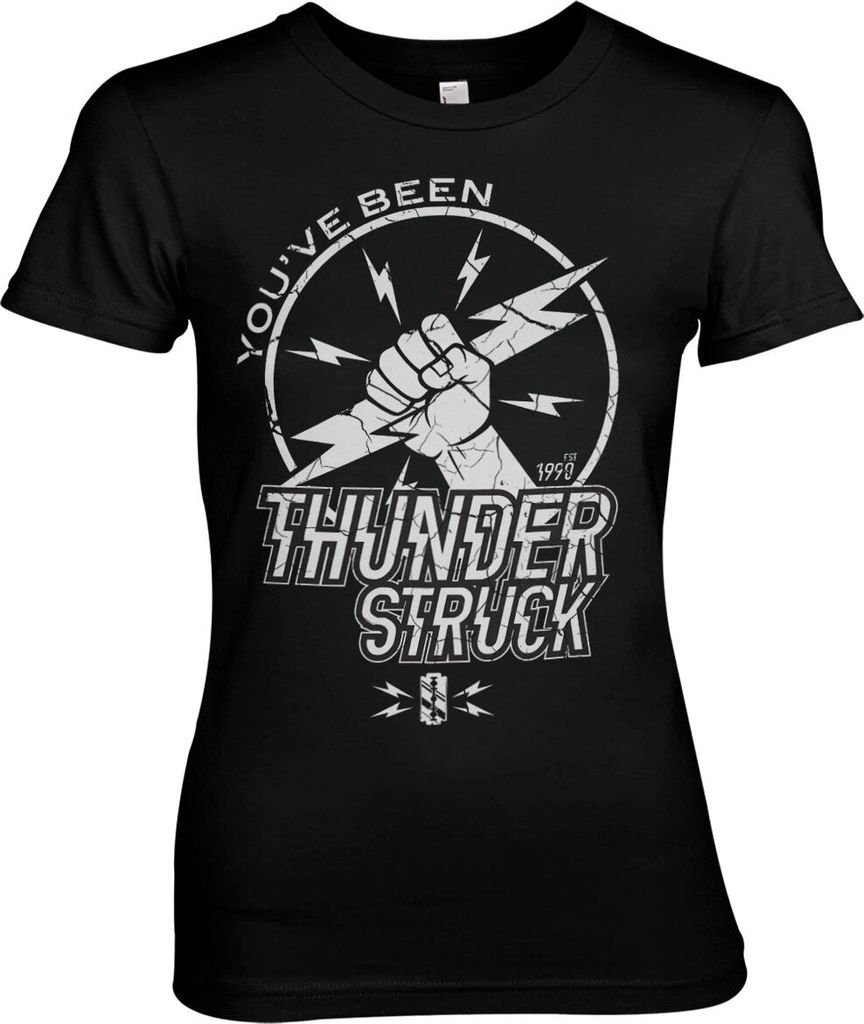You've Been Thunderstruck Girly Tee - X-Large - Black