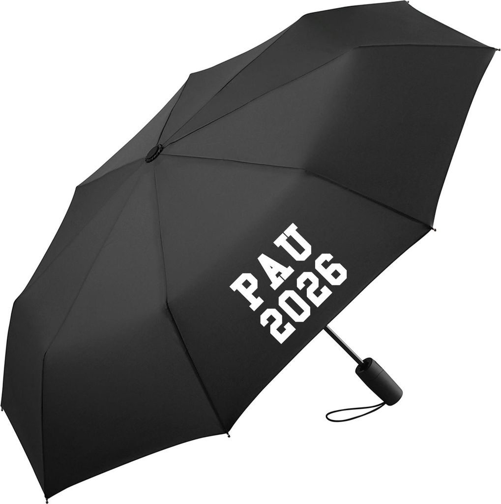 Huuraa Regenschirm PAU 2026 Abschluss Spanien 98cm Schwarz Sturmfest Taschenschirm Geschenkidee
