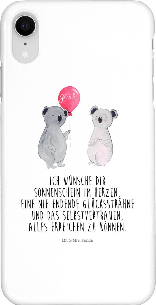 Mr. & Mrs. Panda Iphone XR Handyhülle Koala Luftballon - Weiß - Geschenk, Premium Kunststoff, Geburtstag, Party, Handy Case