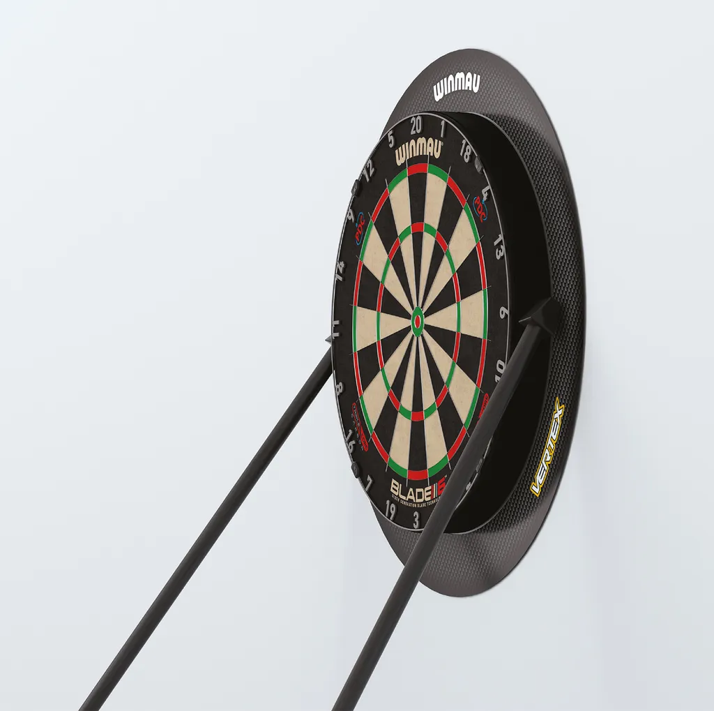 Support cible de fléchettes sur trépied Winmau Vertex noir ajustable - 10