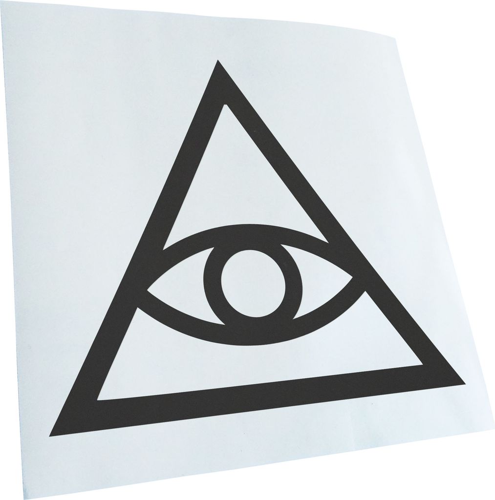Kiwistar - Autoaufkleber - Auge der Vorsehung I - Grau - 11,5x10cm - Aufkleber für Auto, Laptop, Fahrrad, LKW, Motorrad Mehrfarbig JDM Decal Racing
