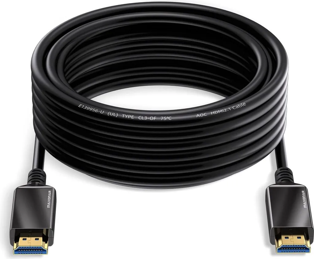 Câble HDMI 8K 15m Fibre Optique : Stop aux Écrans Noirs et Pertes de Signal