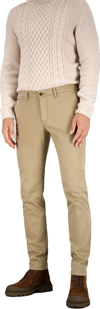 Gardeur Hose Seven Slim Fit beige Baumwolle