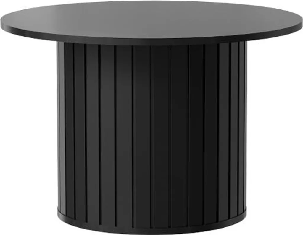 Table d'appoint ronde APEX noire design industriel chic pour salon