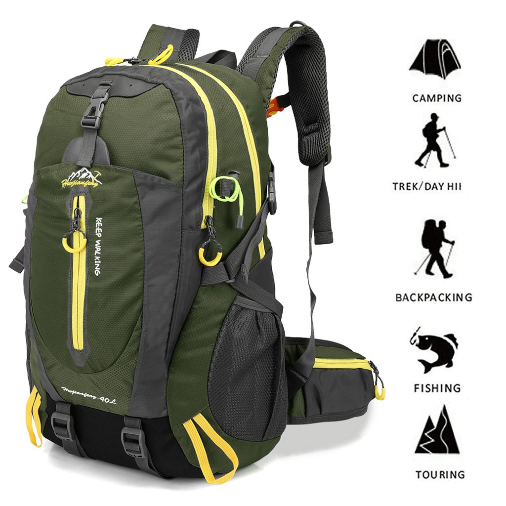Herren Damen Rucksack Schulrucksack Backpack Trekking Wanderrucksack Tasche 40L 