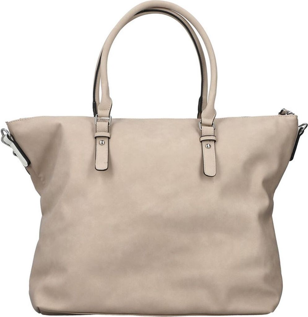 Rieker Damen Shopper Handtasche Schulterriemen Tragegriffe H1504, Farbe:Beige