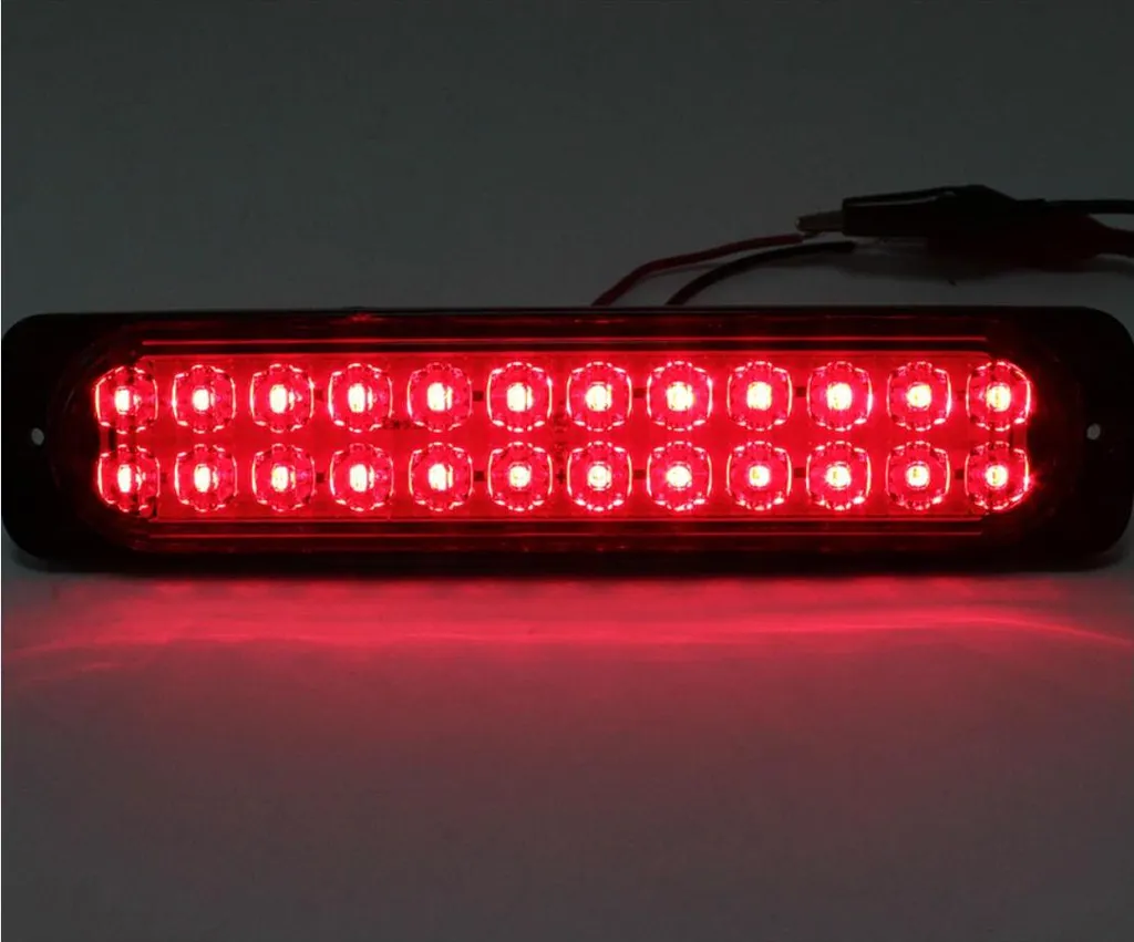 Luce di Posizione Laterale 24 LED Rossa 12-24V per Camion e Rimorchi