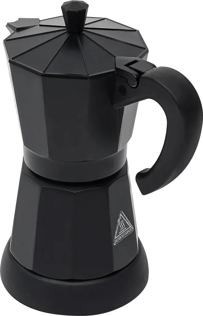 Caffettiera elettrica, capacità 300 ml, potenza 480 W, design moderno, nero