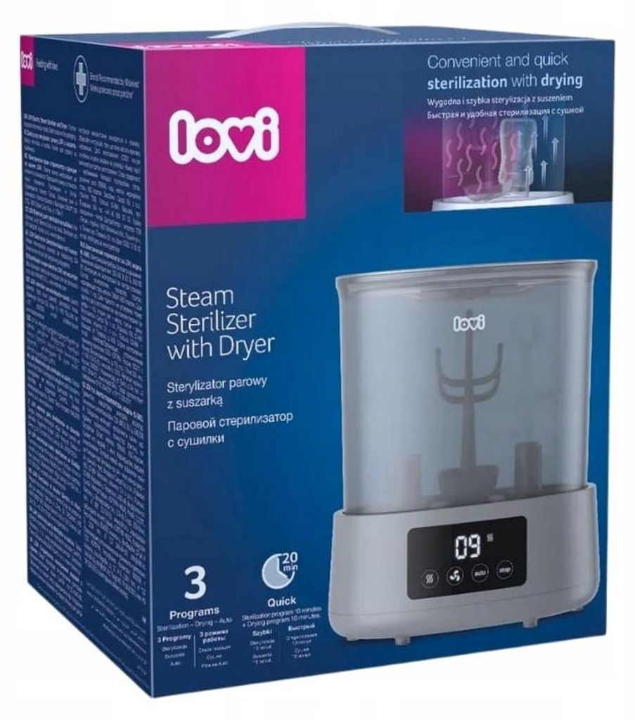 Lovi elektrische sterilisator en flesverwarmer Productafbeelding 