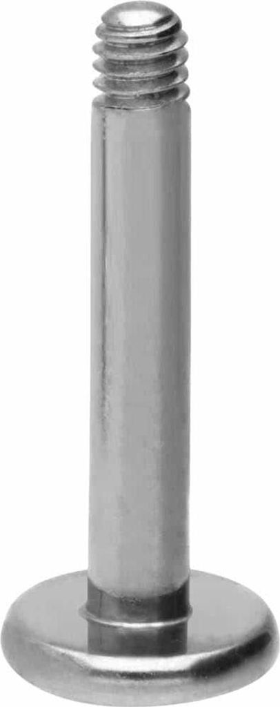 Ohrpiercing, Nasenpiercing Chirurgenstahl Labret ohne Kugel Silber Stablänge: 8mm | Stabstärke: 1,6mm
