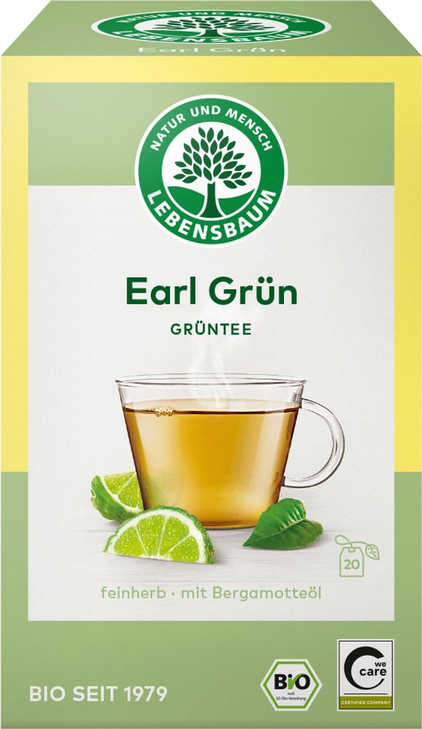 Grüntee Earl Grün 20 Beutel 30g von Lebensbaum Produktbild 