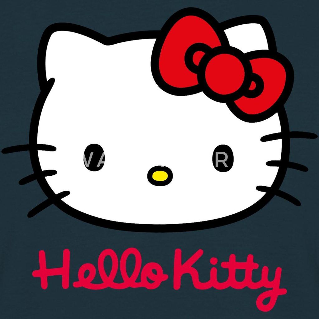 Spreadshirt Hello Kitty Klassisch Mit Schriftzug Männer T-Shirt, 3XL, Navy
