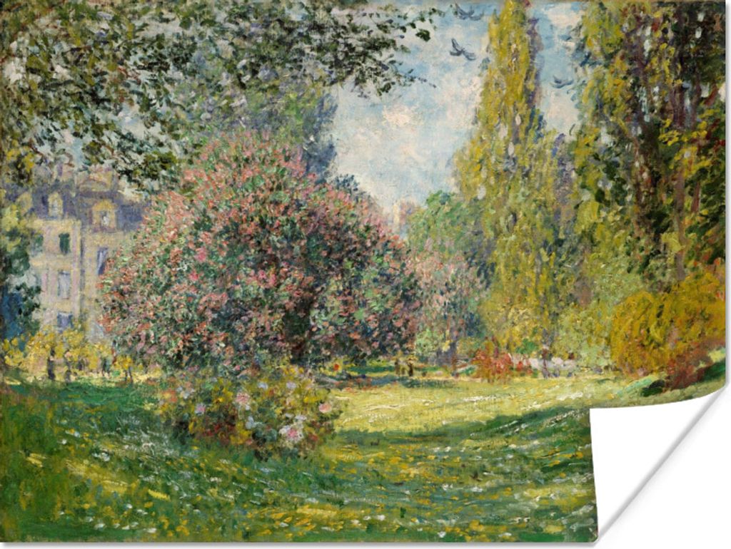 MuchoWow Poster Landschaft des Parc Monceau - Gemälde von Claude Monet 160x120 cm - Foto Plakat
