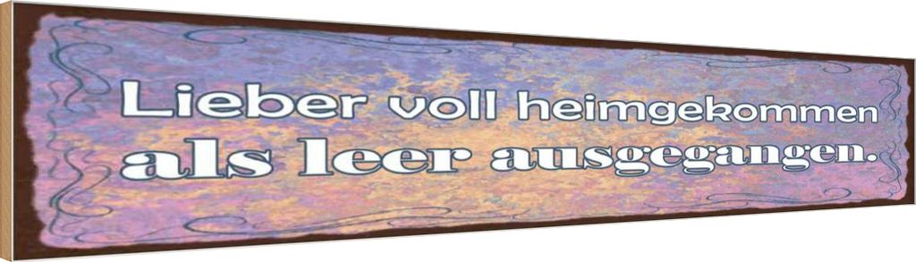 vianmo Holzschild 10x46 cm Liebe vollheimgekommen als leer