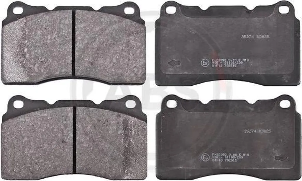 Plaquettes de frein à disque pour Megane - Kit de garnitures A.B.S. 35274