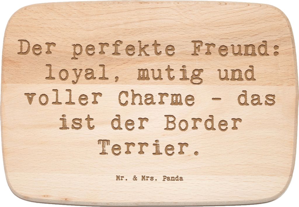 Mr. & Mrs. Panda Schneidebrett Spruch Border Terrier Freund - Transparent - Geschenk, Hunderassen, Holzbrett, Hunderasse, Pflege, Familienhund, jau...