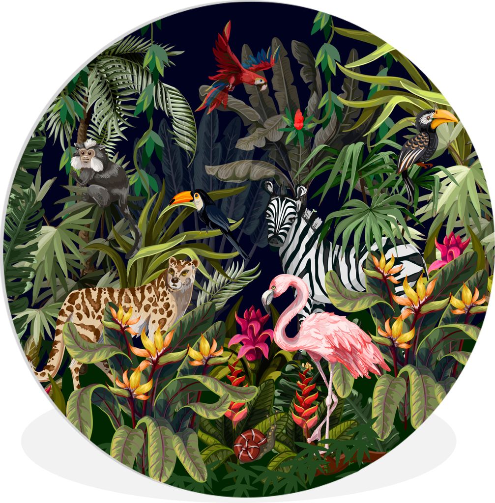 MuchoWow - Wand-Kreis - Wohnzimmer - Bild - Runde - Wanddeko - Dibond - Kunstdrucke