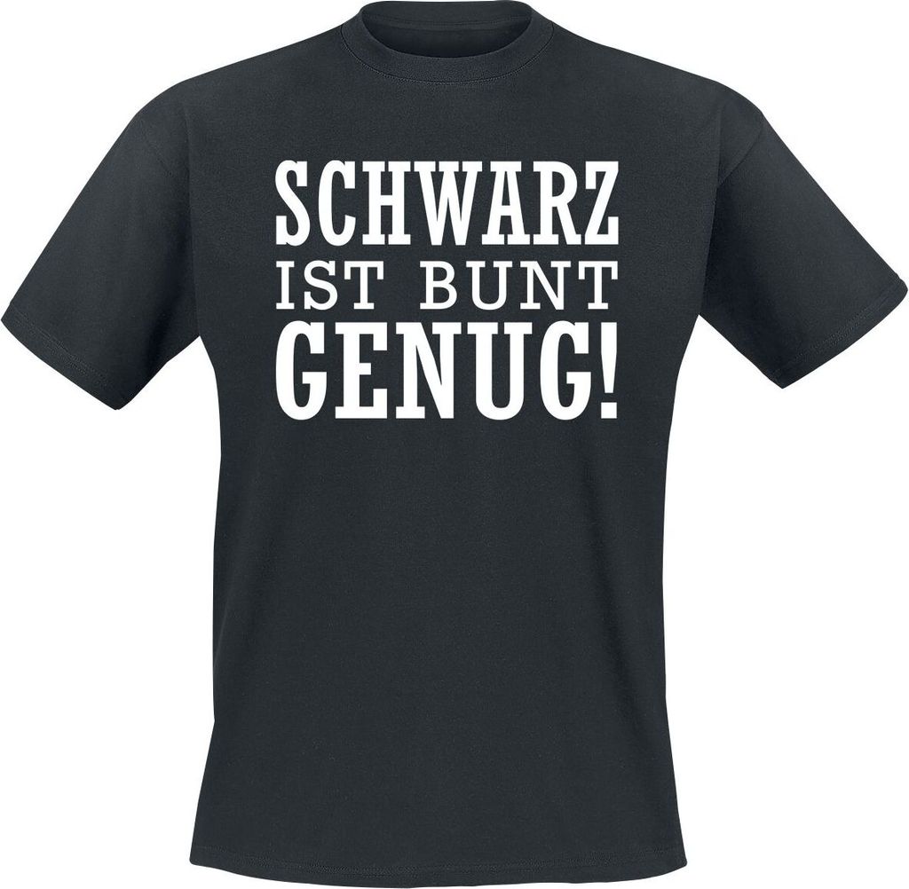 Sprüche T-Shirt Herren Schwarz ist bunt genug schwarz L
